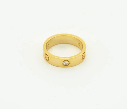 [Olivia JW]LOVE RING 4MM 1 DIAMOND GOLD