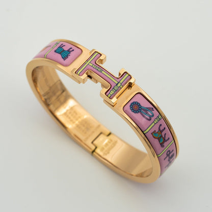 [Olivia JW]H PINK GOLD BRACELET PINK CERAMIC