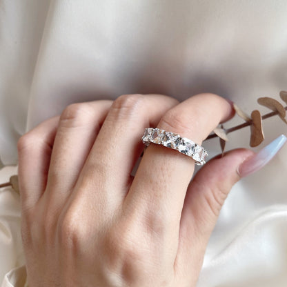 [Olivia JW]Elegant Princess Cut Tennis Ring
