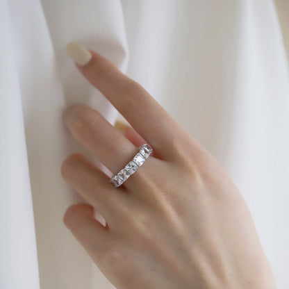 [Olivia JW]Elegant Princess Cut Tennis Ring