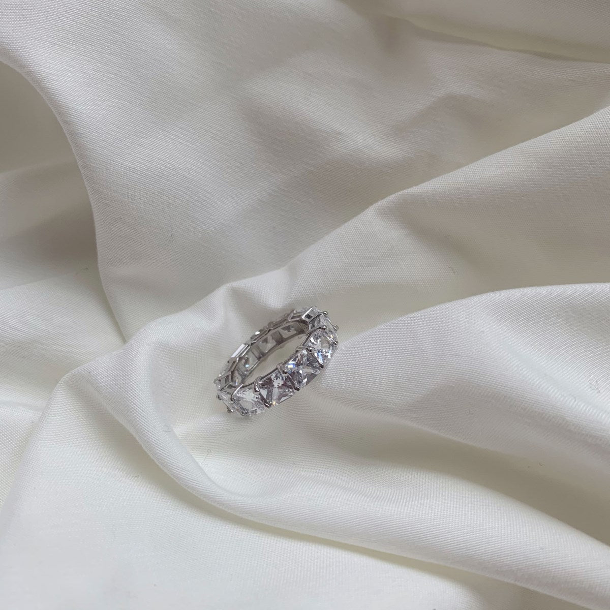 [Olivia JW]Elegant Princess Cut Tennis Ring
