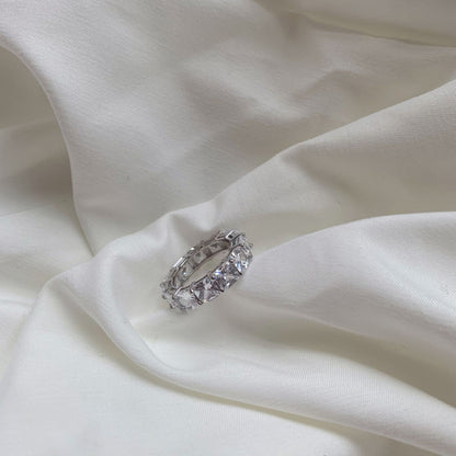 [Olivia JW]Elegant Princess Cut Tennis Ring