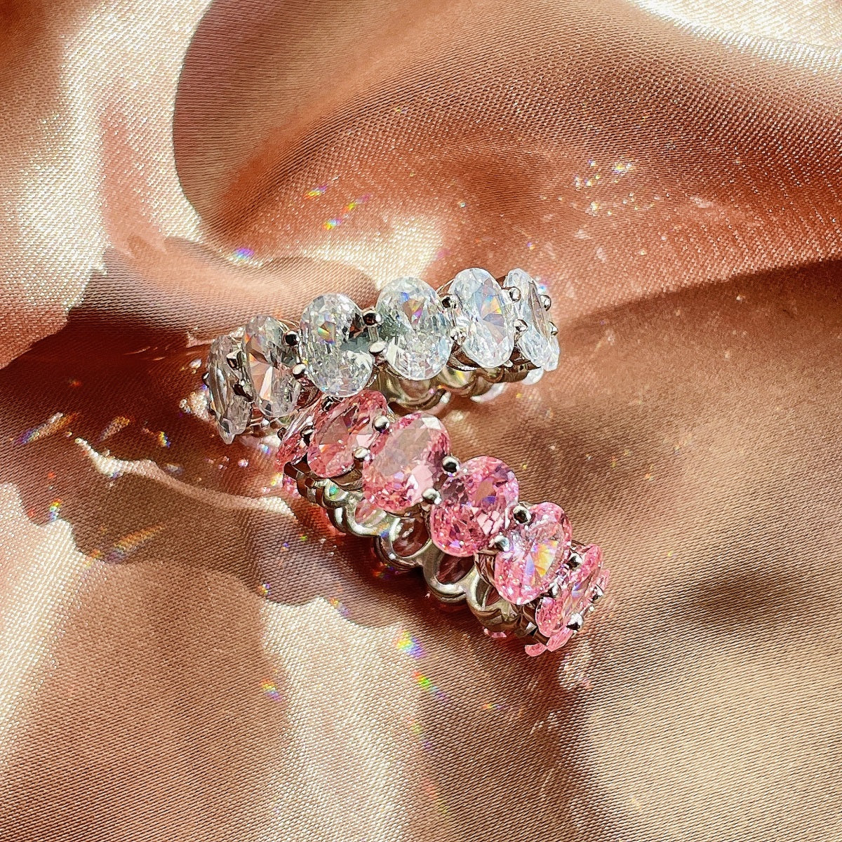 [Olivia JW]Dainty Elongated Cushion Cut Tennis Ring