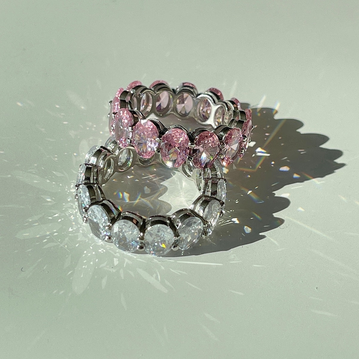 [Olivia JW]Dainty Elongated Cushion Cut Tennis Ring