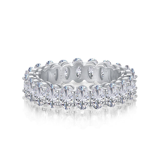 [Olivia JW]Ornate Oval Cut Tennis Ring