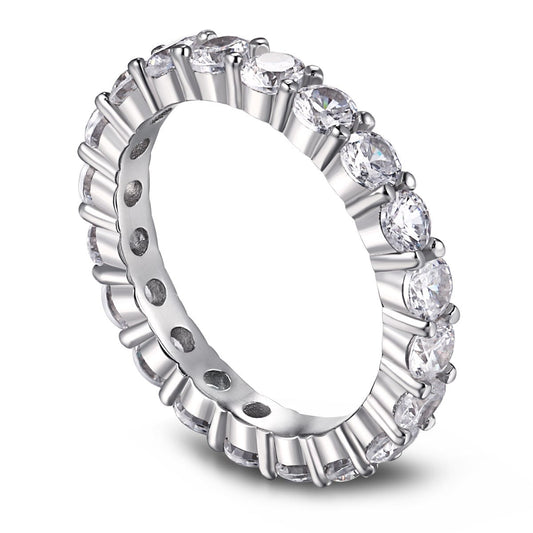 [Olivia JW]Sparkling Round Cut Tennis Ring