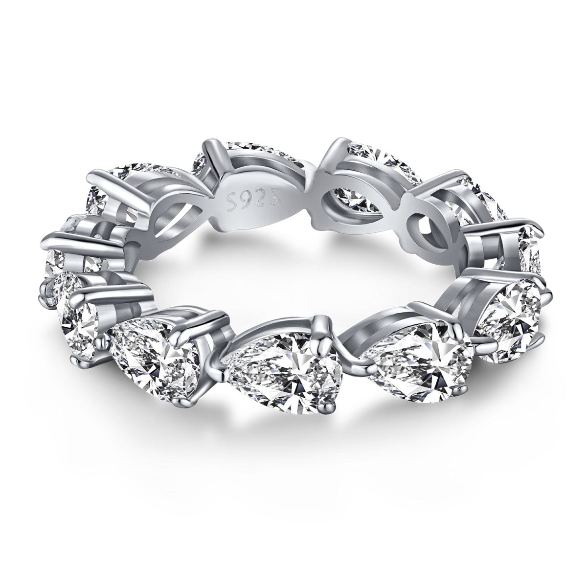 [Olivia JW]Exquisite Pear Cut Tennis Ring