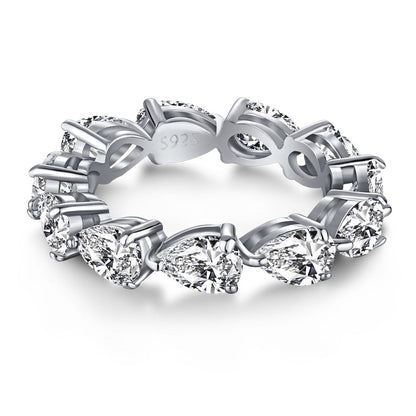 [Olivia JW]Exquisite Pear Cut Tennis Ring