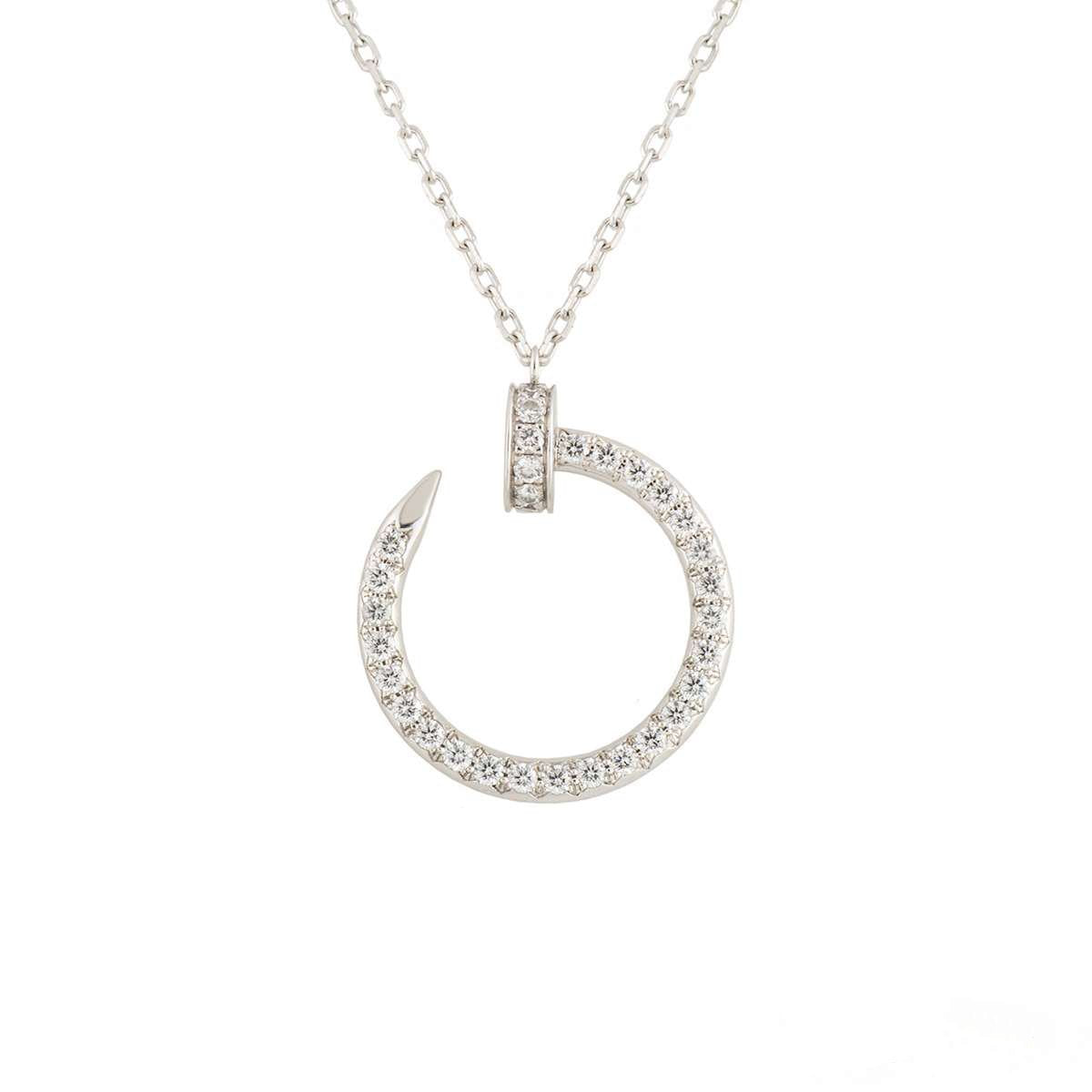 [Olivia JW]JUSTE NECKLACE SILVER DIAMONDS