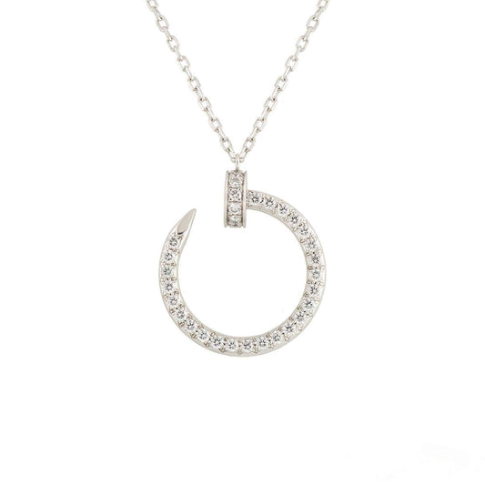 [Olivia JW]JUSTE NECKLACE SILVER DIAMONDS