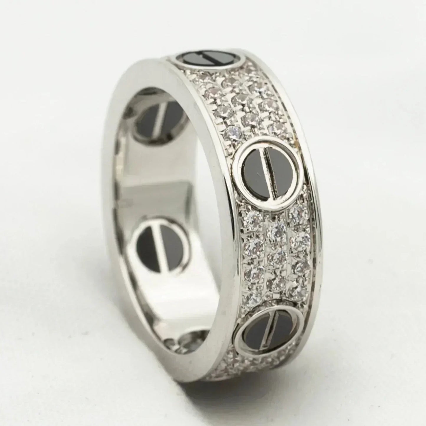 [Olivia JW]LOVE RING 5.5MM DIAMONDS PAVED CERAMIC