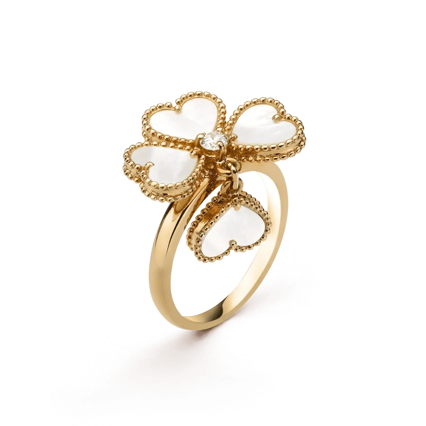 [Olivia JW]SWEET CLOVER WHITE MOP RING