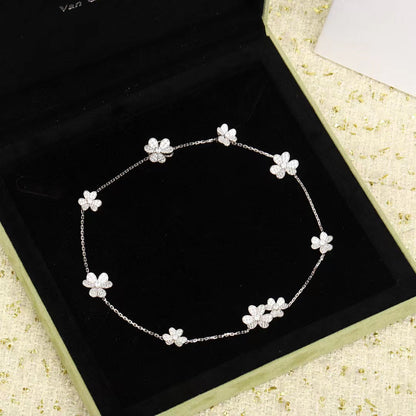 [Olivia JW]FRIVOLE SILVER 9 FLOWERS NECKLACE