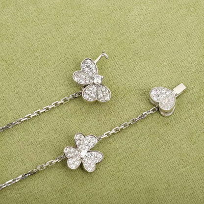 [Olivia JW]FRIVOLE SILVER 9 FLOWERS NECKLACE