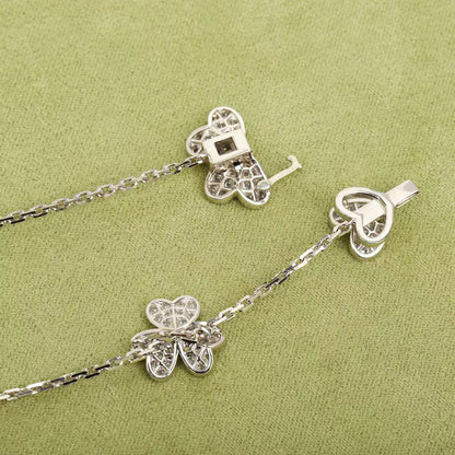 [Olivia JW]FRIVOLE SILVER 9 FLOWERS NECKLACE