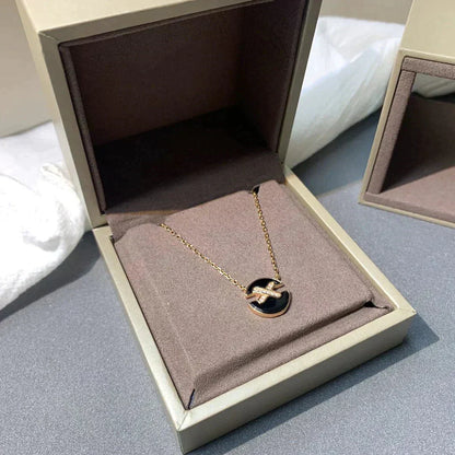 [Olivia JW]JEUX DE ROSE GOLD DIAMOND NECKLACE