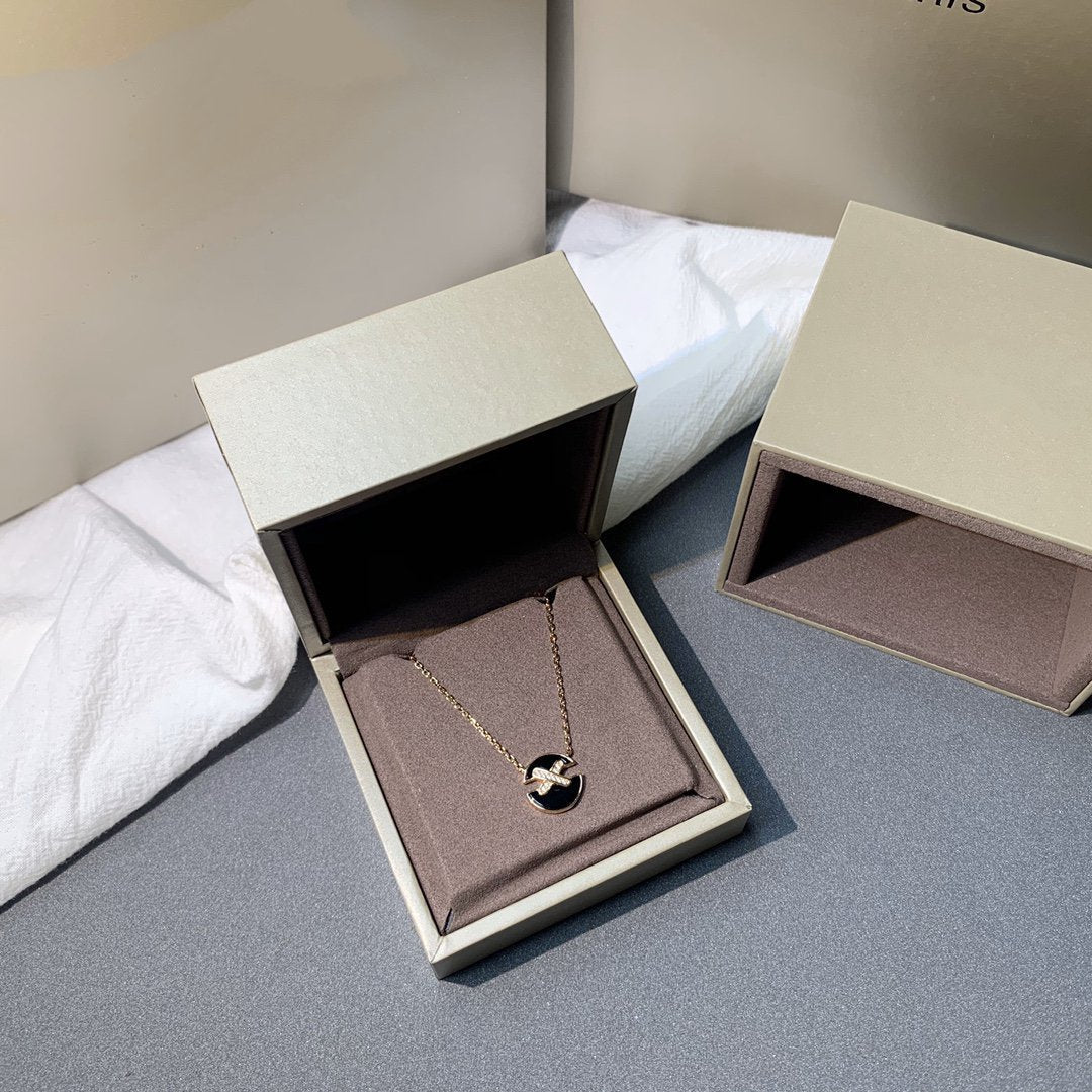 [Olivia JW]JEUX DE PINK GOLD DIAMOND NECKLACE