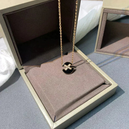 [Olivia JW]JEUX DE ROSE GOLD DIAMOND NECKLACE