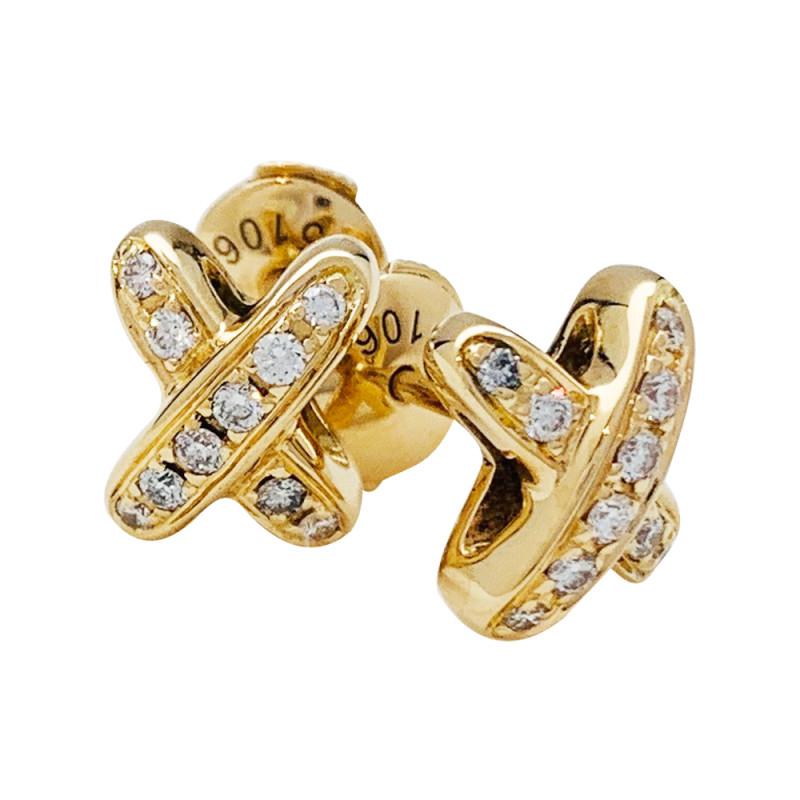 [Olivia JW]JEUX DE GOLD DIAMOND EARRINGS