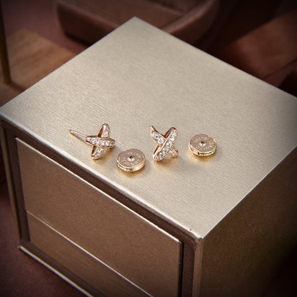 [Olivia JW]JEUX DE GOLD DIAMOND EARRINGS