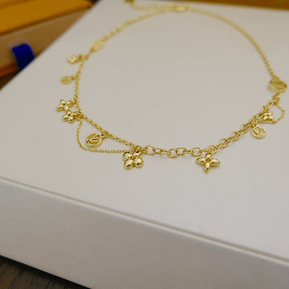 [Olivia JW]BLOOMING SUPPLE NECKLACE BRASS