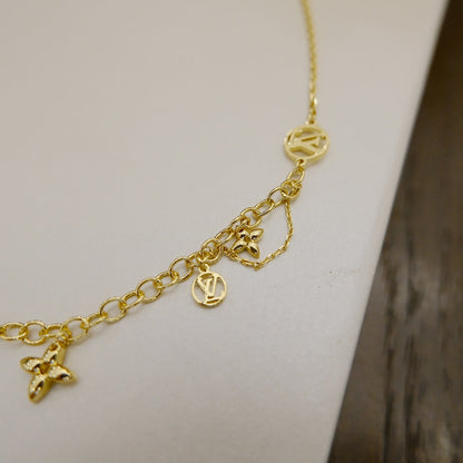 [Olivia JW]BLOOMING SUPPLE NECKLACE BRASS