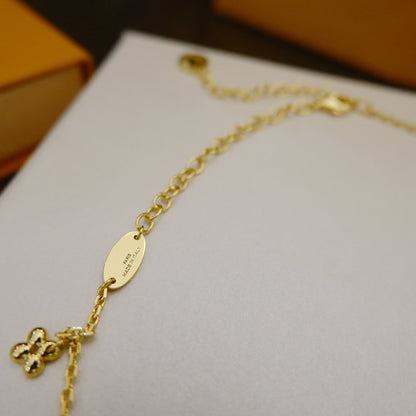 [Olivia JW]BLOOMING SUPPLE NECKLACE BRASS