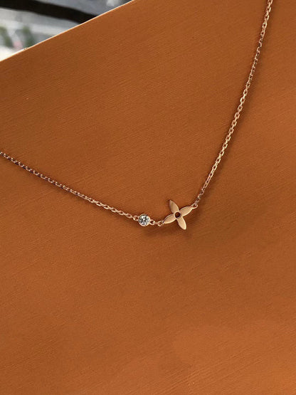 [Olivia JW]BLOSSOM PENDANT PINK GOLD AND DIAMOND