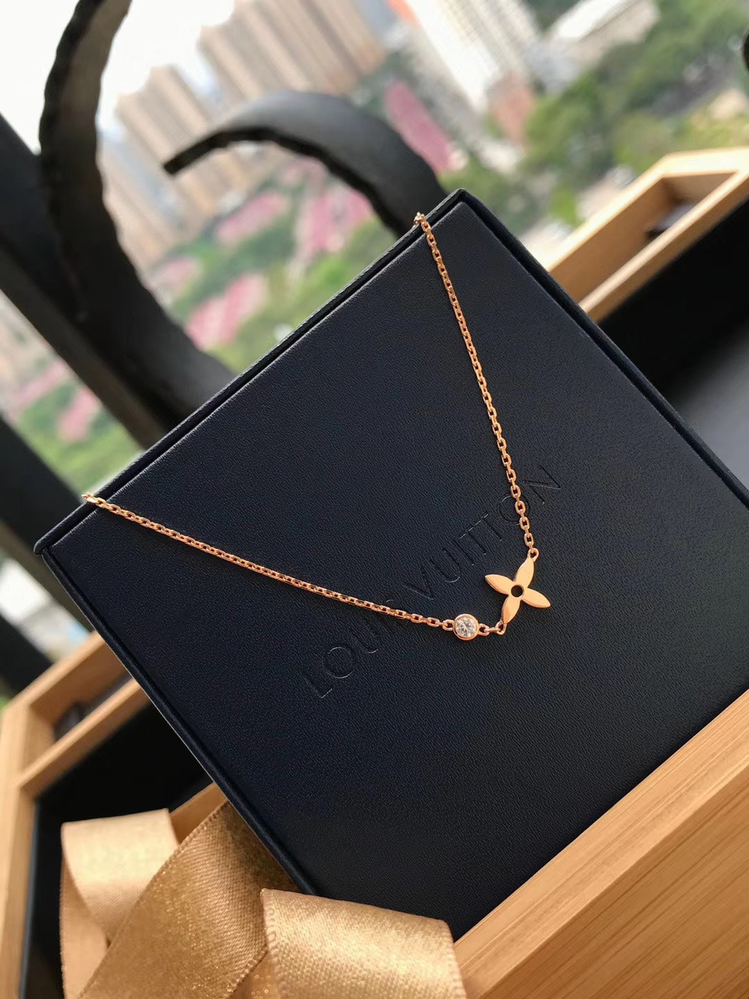 [Olivia JW]BLOSSOM PENDANT PINK GOLD AND DIAMOND