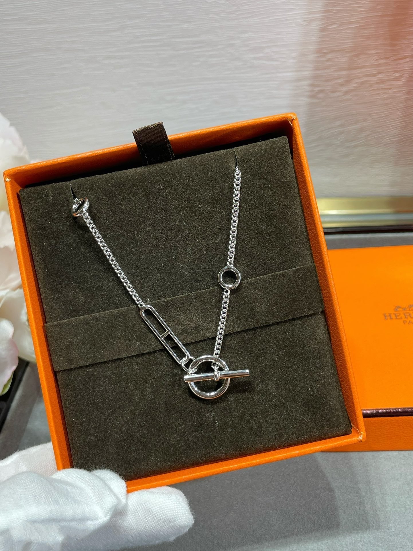 [Olivia JW]HM STERLING CHAINE D'ANCRE HEART