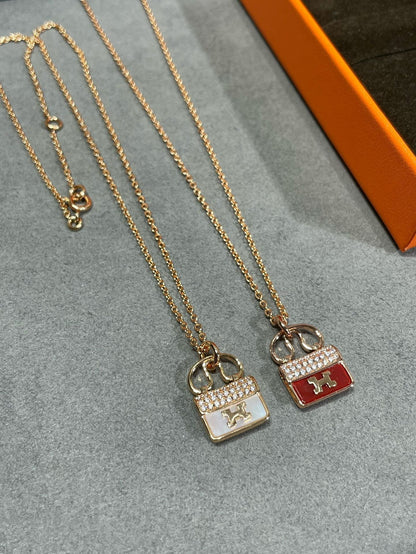 [Olivia JW]H CIRCE MOISSANITE PENDANT NECKLACE GOLD