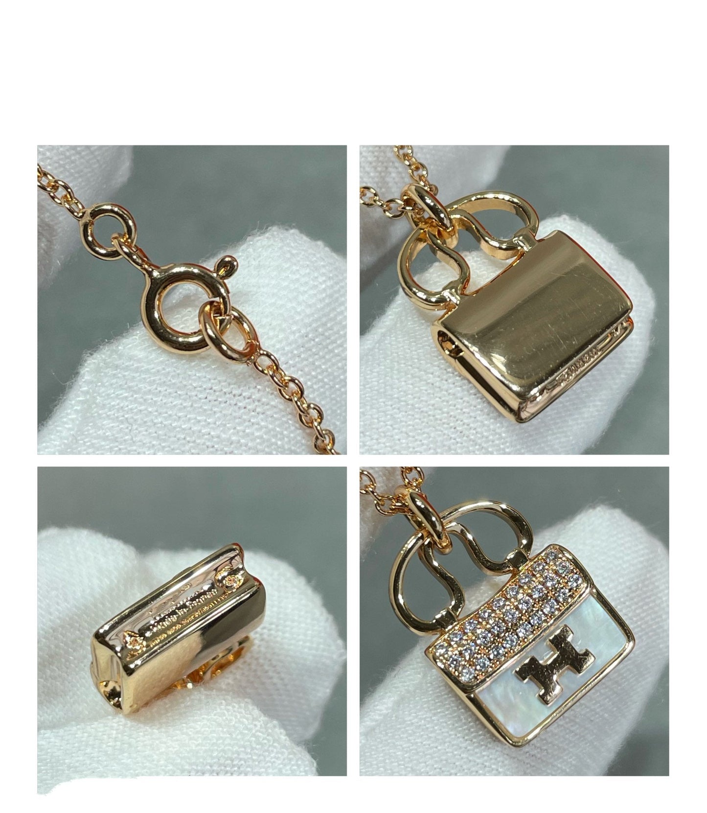 [Olivia JW]H CIRCE MOISSANITE PENDANT NECKLACE GOLD