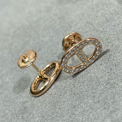 [Olivia JW]HM FULL DIAMOND PIG NOSE STUD EARRINGS