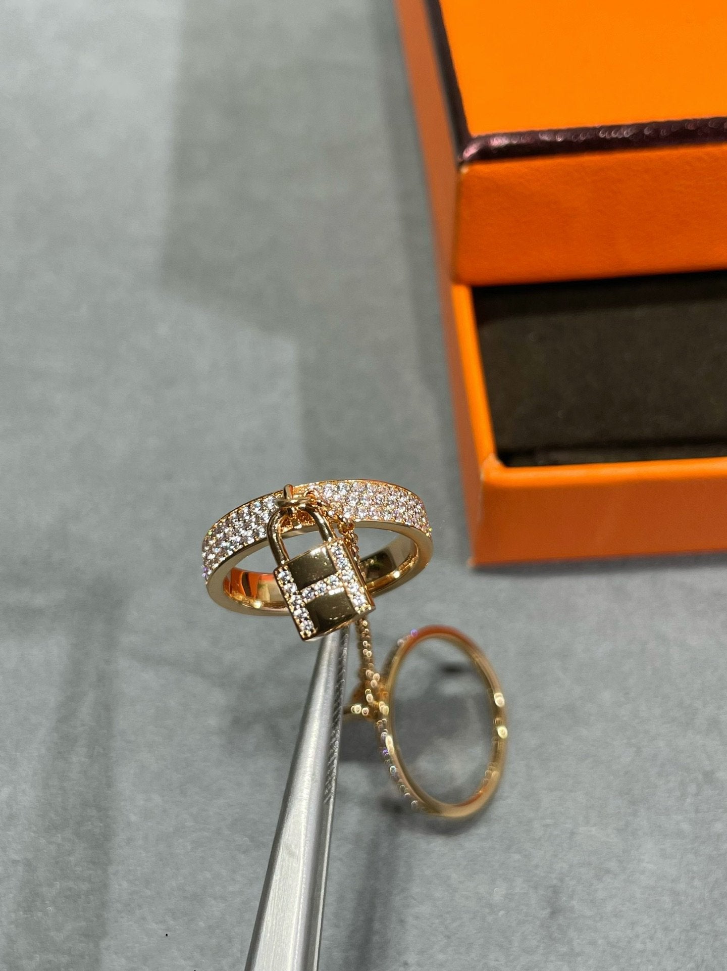 [Olivia JW]HM KELLY CLOCHETTE DOUBLE RING IN  WITH DIAMONDS