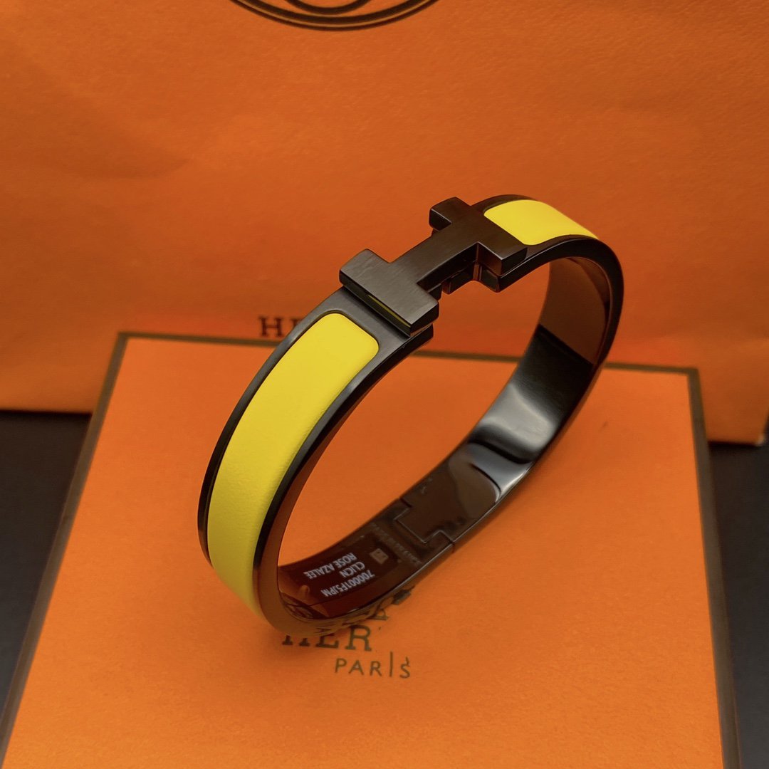[Olivia JW]CLIC HM SO BLACK YELLOW BRACELET