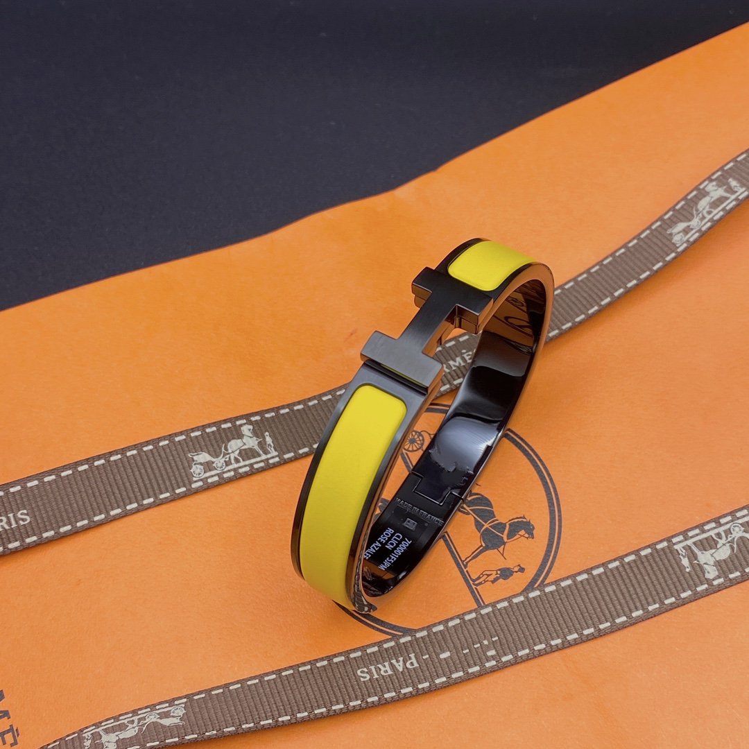 [Olivia JW]CLIC HM SO BLACK YELLOW BRACELET