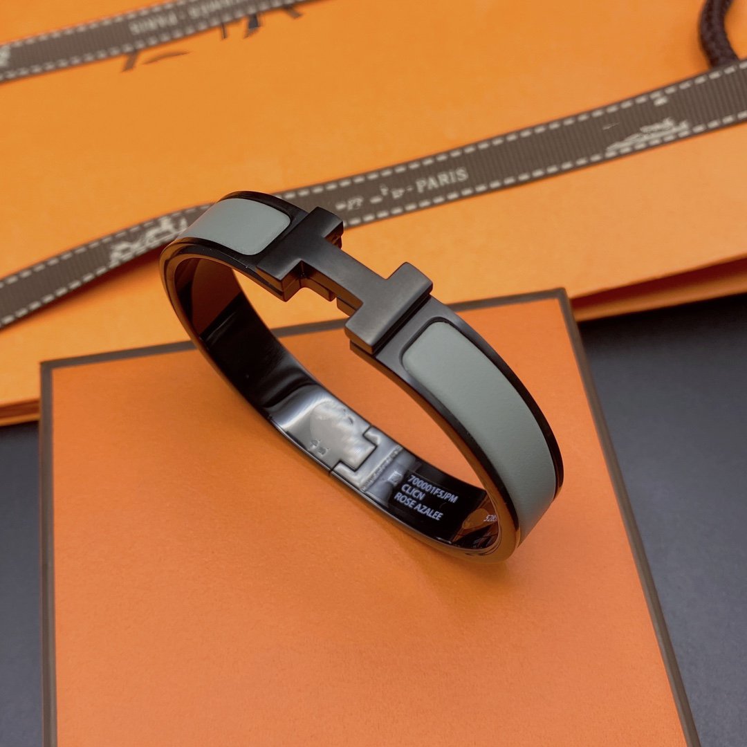 [Olivia JW]CLIC HM SO BLACK GREY BRACELET