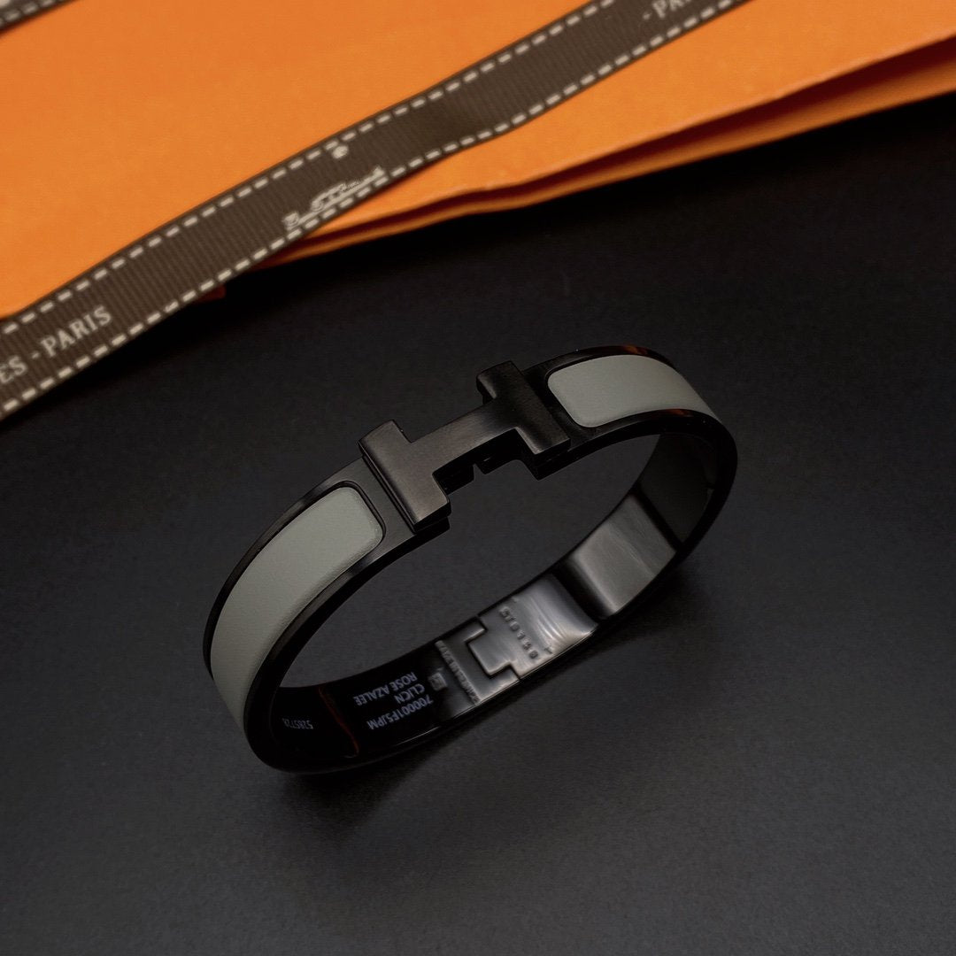 [Olivia JW]CLIC HM SO BLACK GREY BRACELET