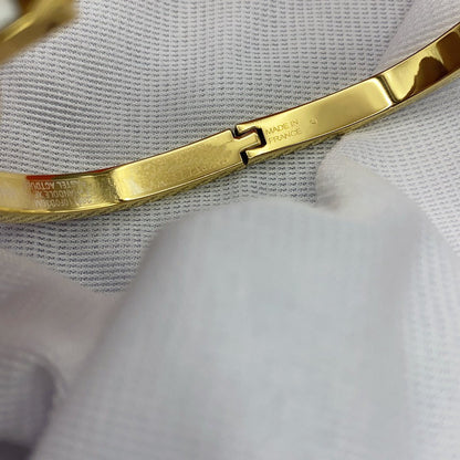 [Olivia JW]CLASSIC HM CLIC WHITE 8MM ENAMEL BRACELET