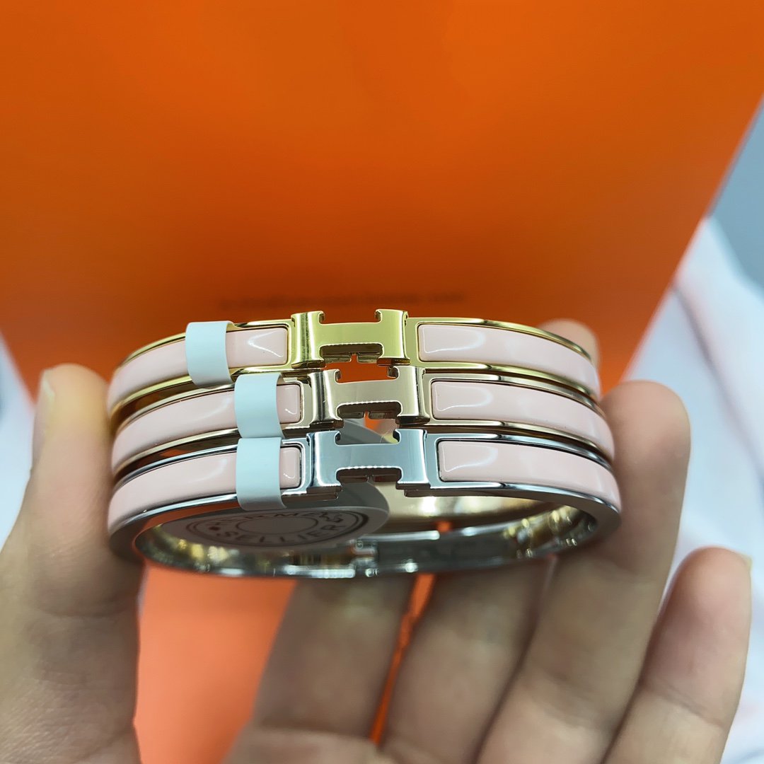 [Olivia JW]CLASSIC HM CLIC  PINK 8MM ENAMEL BRACELET