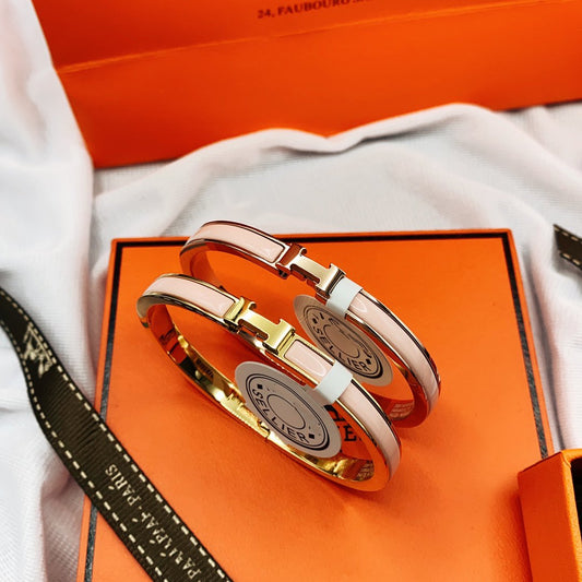 [Olivia JW]CLASSIC HM CLIC  PINK 8MM ENAMEL BRACELET