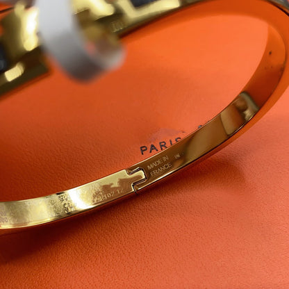 [Olivia JW]CLASSIC HM CLIC BLACK 8MM ENAMEL BRACELET