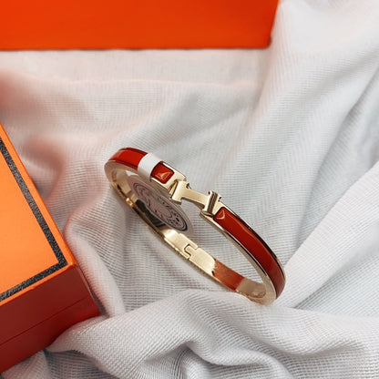 [Olivia JW]CLASSIC HM CLIC RED 8MM ENAMEL BRACELET