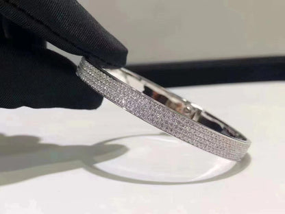 [Olivia JW]HM KELLY BRACELET IN SILVER AND FULL PAVE DIAMOND