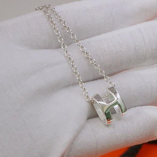 [Olivia JW]HM NECKLACE H LETTER OVAL SERIES