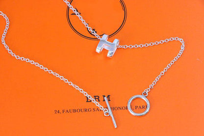 [Olivia JW]HM NECKLACE H LETTER OVAL SERIES