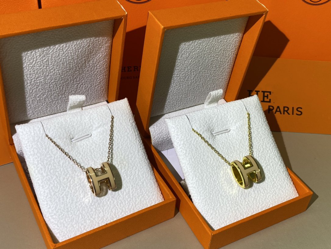 [Olivia JW]HM CLIC YELLOW ENAMEL GOLD NECKLACE