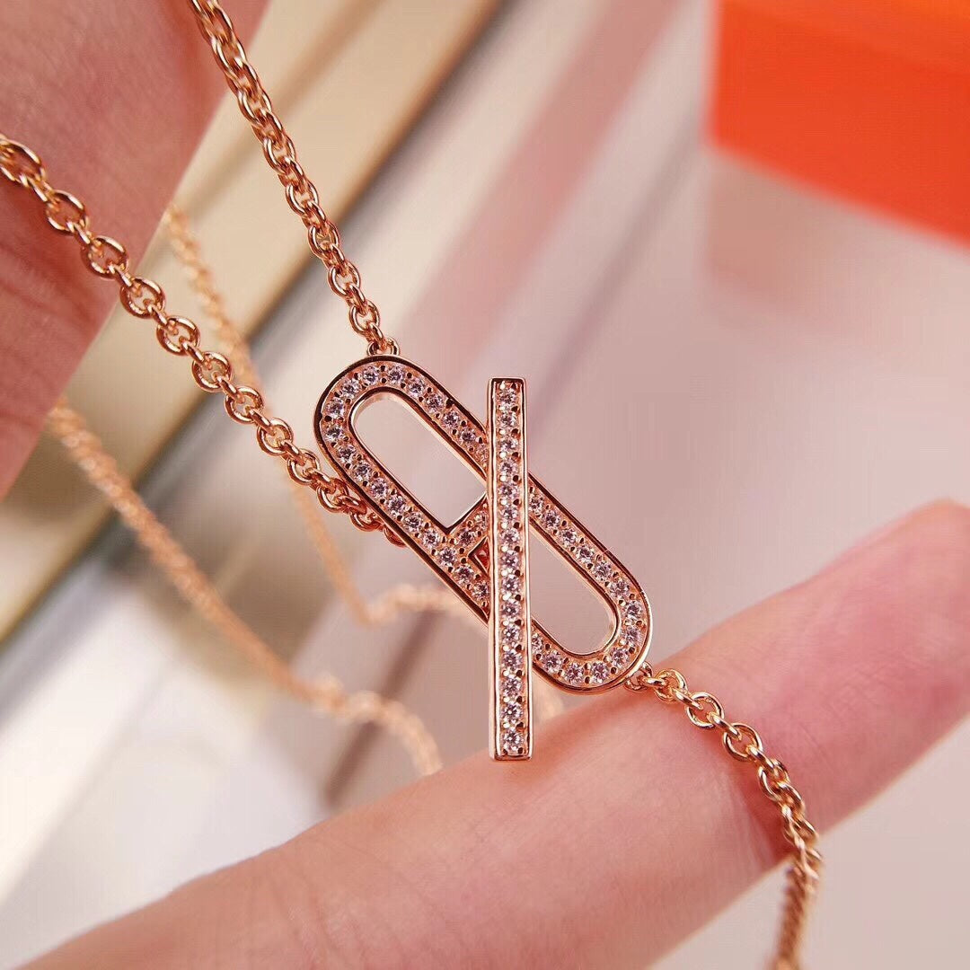 [Olivia JW]HM FIRE PIG NOSE NECKLACE TRENDY STREET