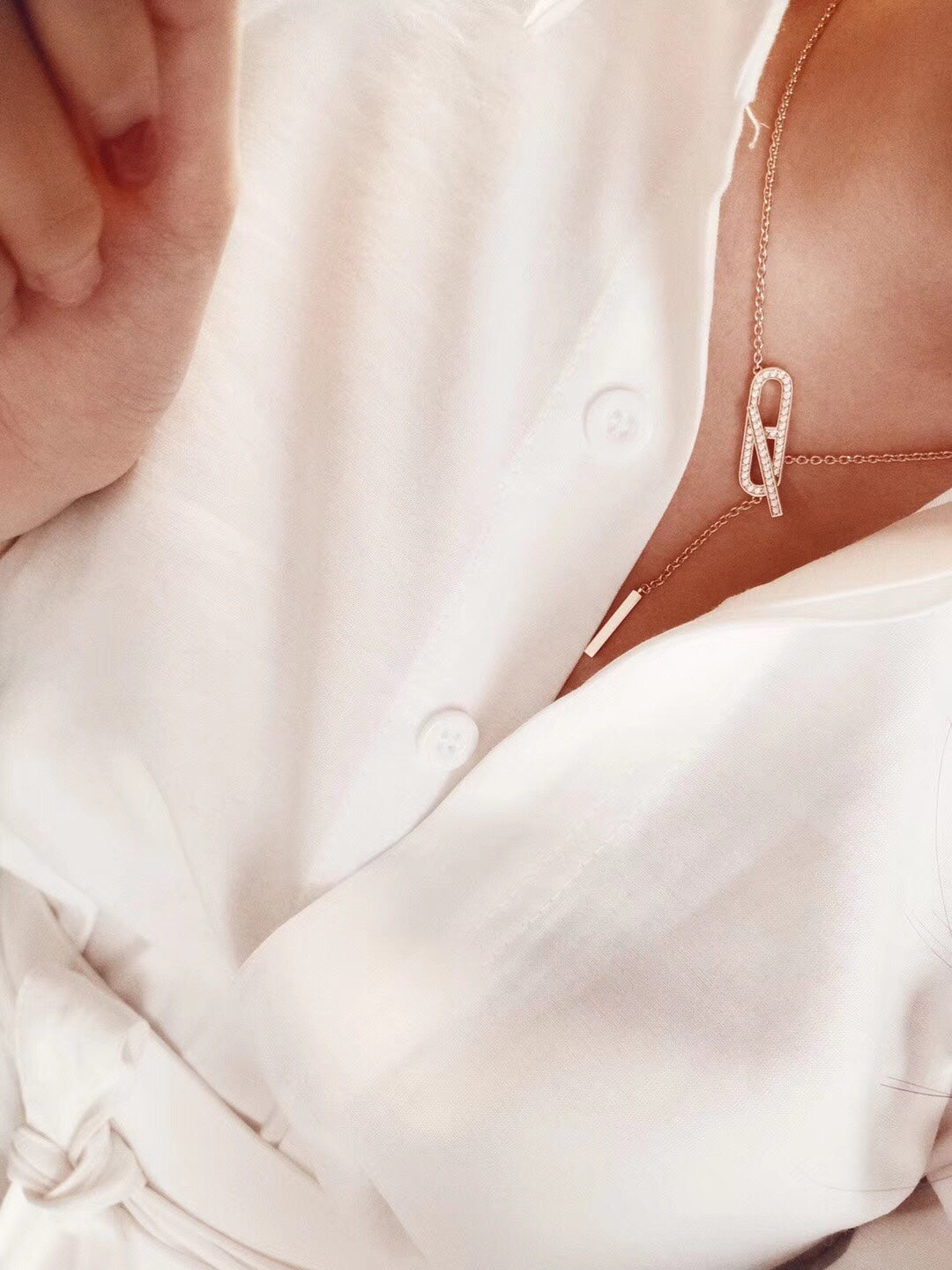 [Olivia JW]HM FIRE PIG NOSE NECKLACE TRENDY STREET