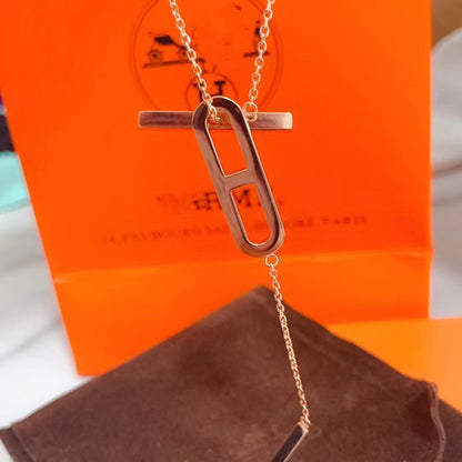 [Olivia JW]HM NECKLACE PLATINUM ROSE GOLD DIAMOND